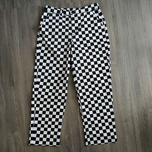 black and white checkered vans pants